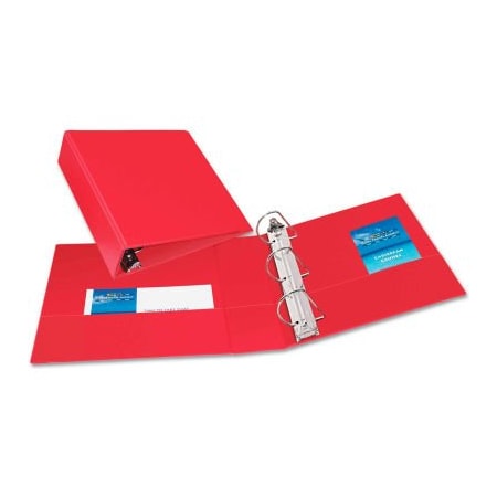 Avery Dennison Avery Durable Binder with Slant Rings, Vinyl, 11 x 8 1/2, 3", Red 27204